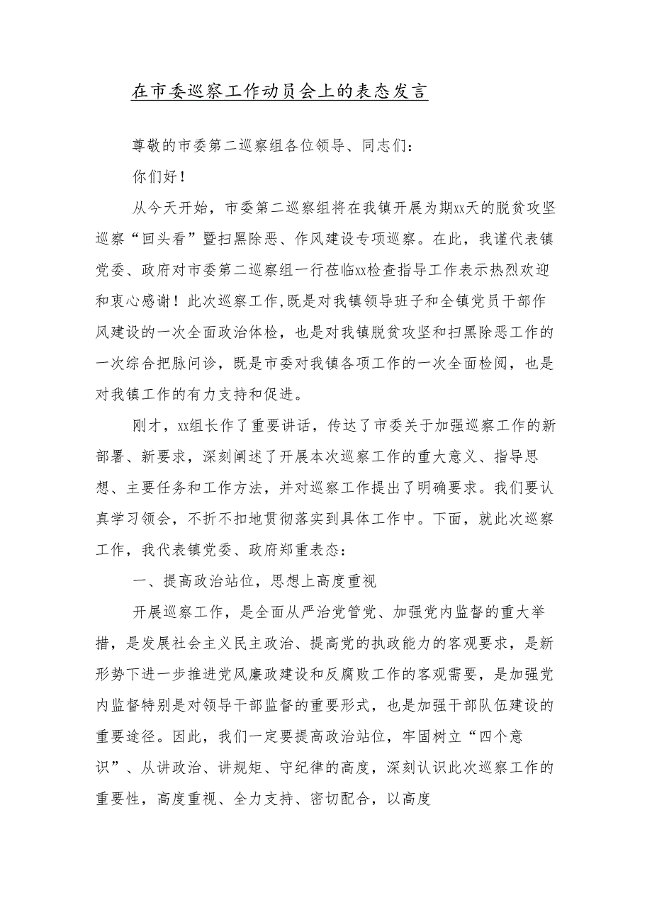 （十篇汇编）2024年度有关巡视整改动员部署会议的交流发言材料及心得感悟.docx_第2页