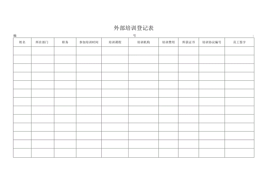 外部培训登记表.docx_第1页