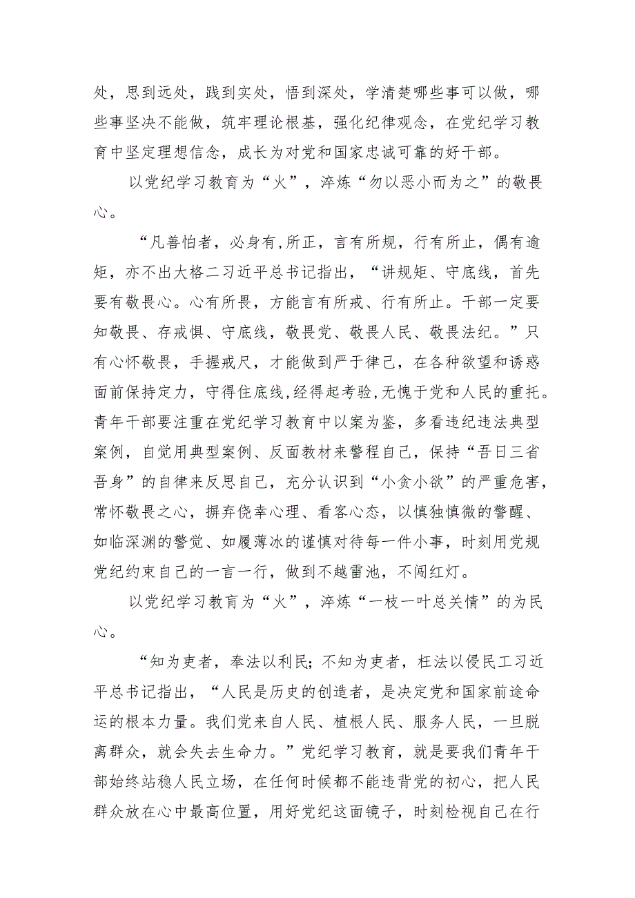 （9篇）青年干部参加党纪学习教育心得体会（最新版）.docx_第3页