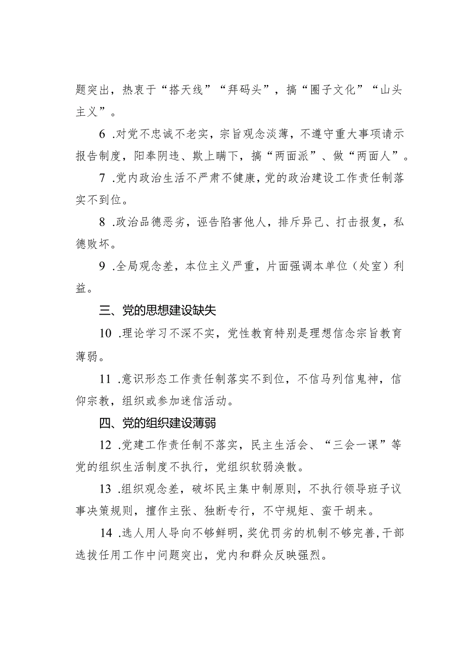 某某省体育局系统直属单位2024年“一把手”管党治党负面清单.docx_第2页