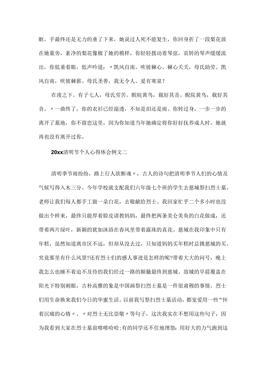 20xx清明节个人心得体会例文五篇.docx_第2页