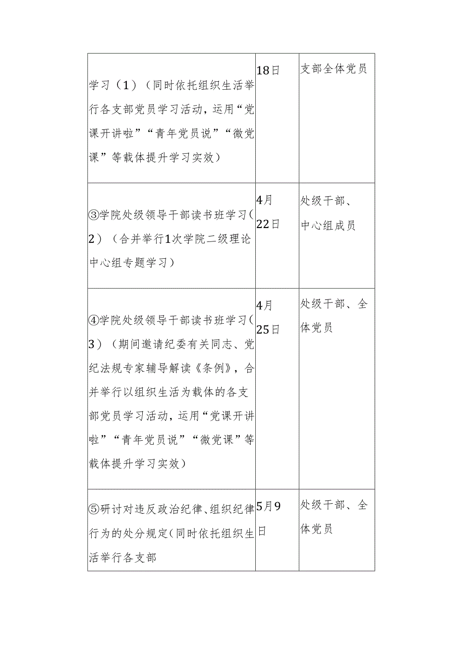 党纪学习教育实施方案计划表.docx_第2页