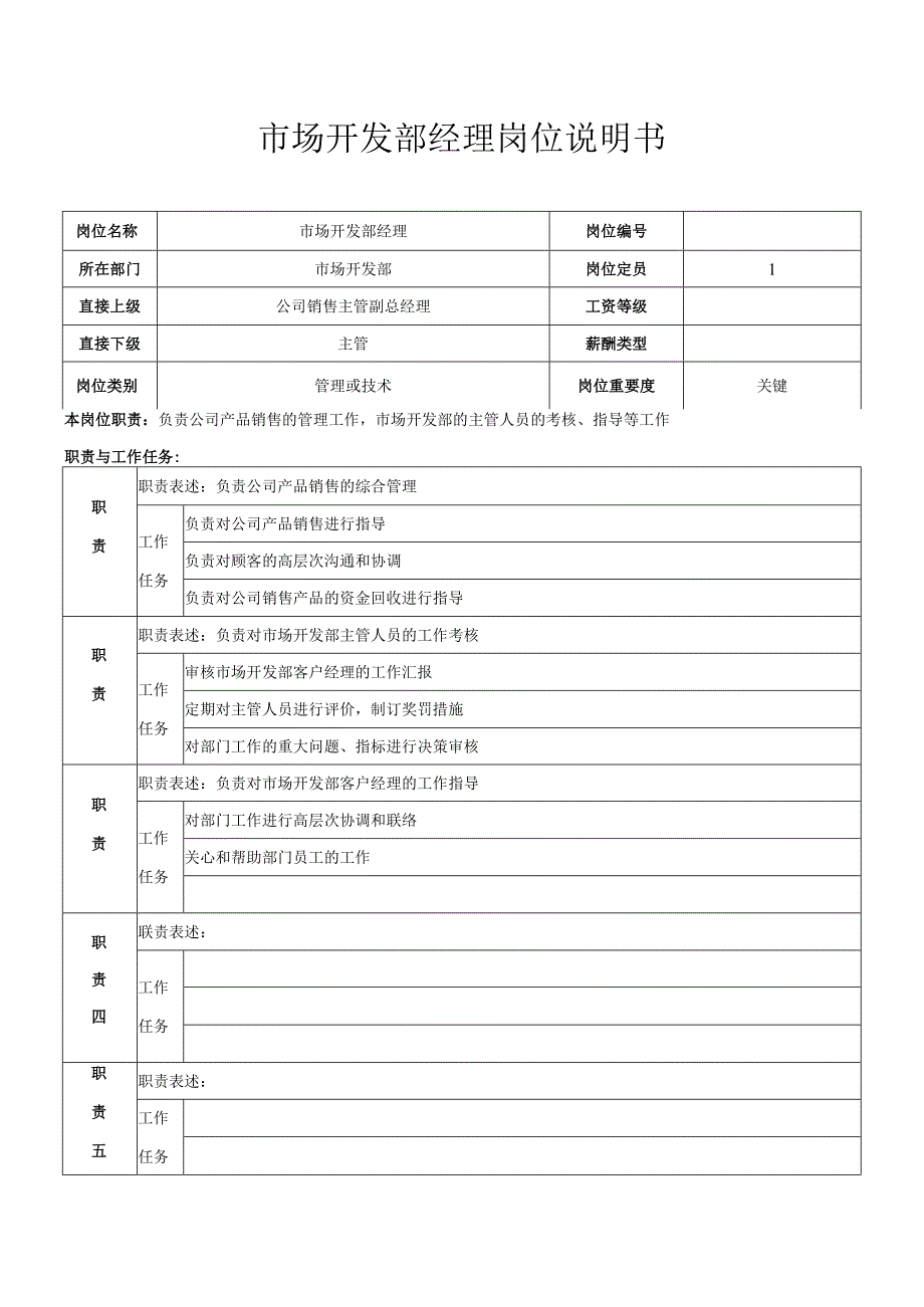 市场部经理岗位职责.docx_第1页