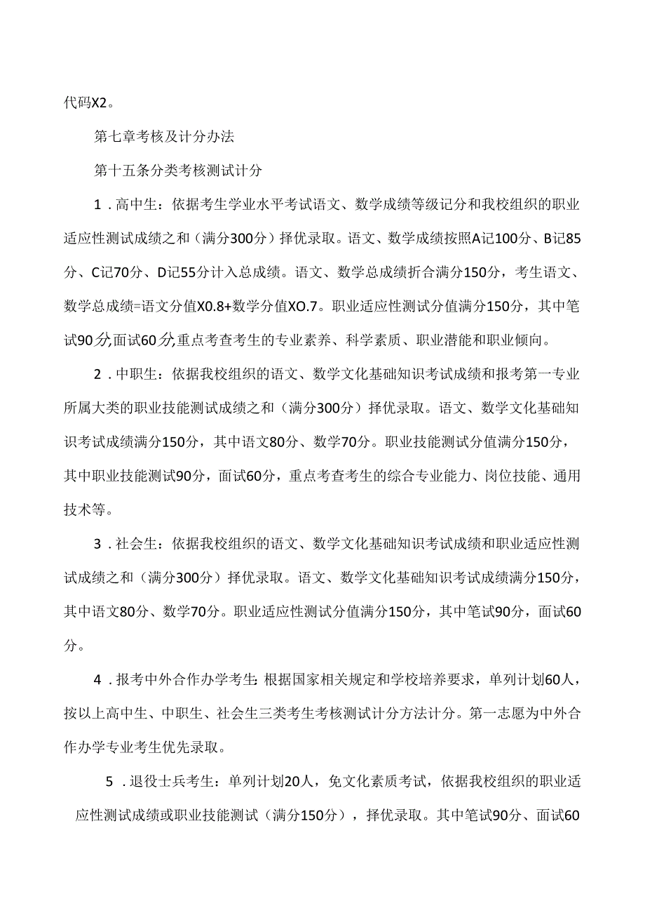 XX水利水电职业学院202X年单独考试招生章程（2024年）.docx_第3页