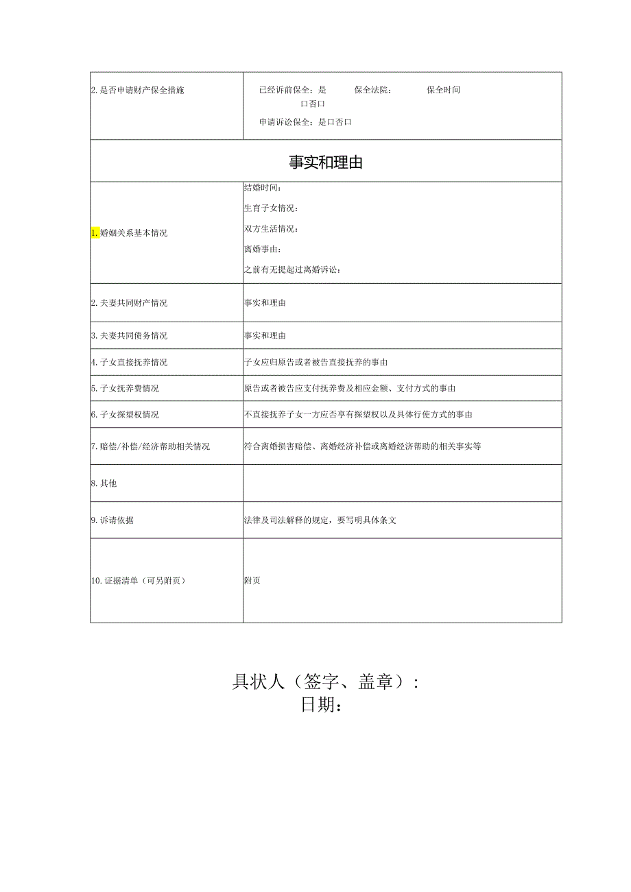 离婚纠纷起诉状模版.docx_第3页