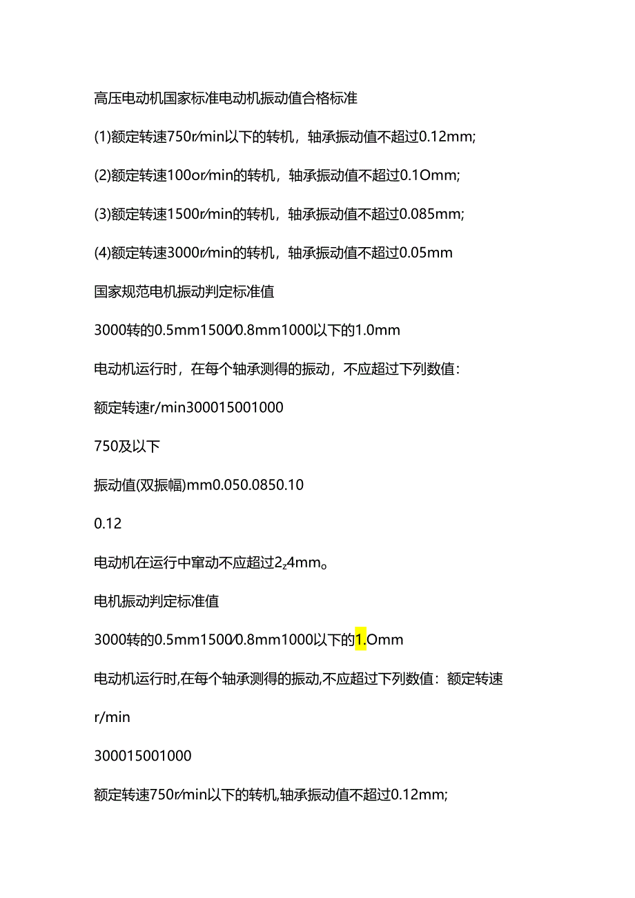 电动机的震动标准及规范.docx_第1页