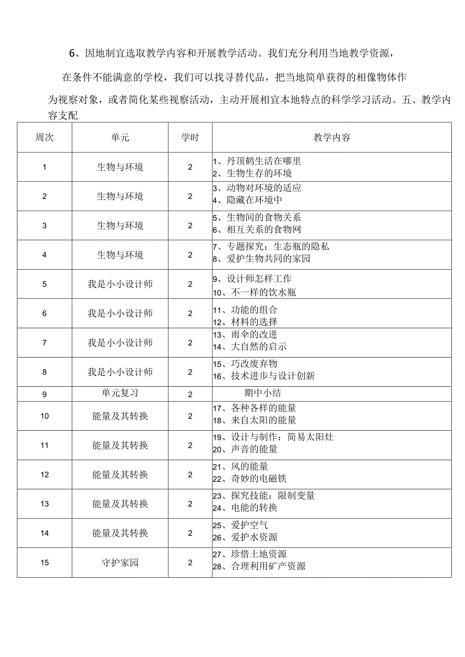 粤教版六年级科学下册教学计划(2024年).docx_第3页