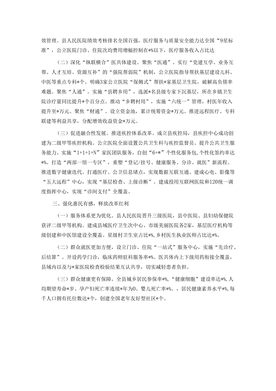 公立医院综合改革示范县建设交流材料.docx_第2页