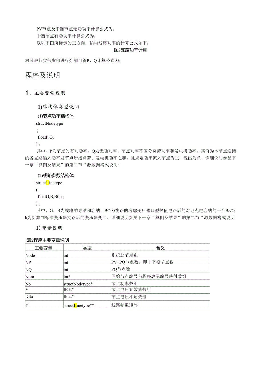 电力系统潮流计算C语言程序及说明.docx_第3页