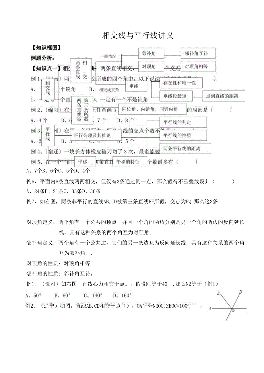 相交线与平行线讲义OK.docx_第1页