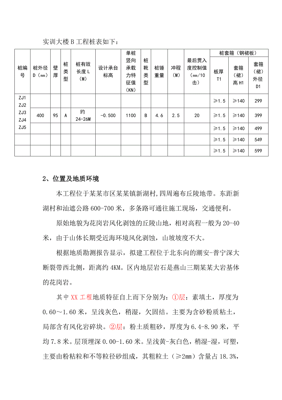 多层办公楼桩基工程锤击沉管灌注桩施工组织设计.doc_第2页