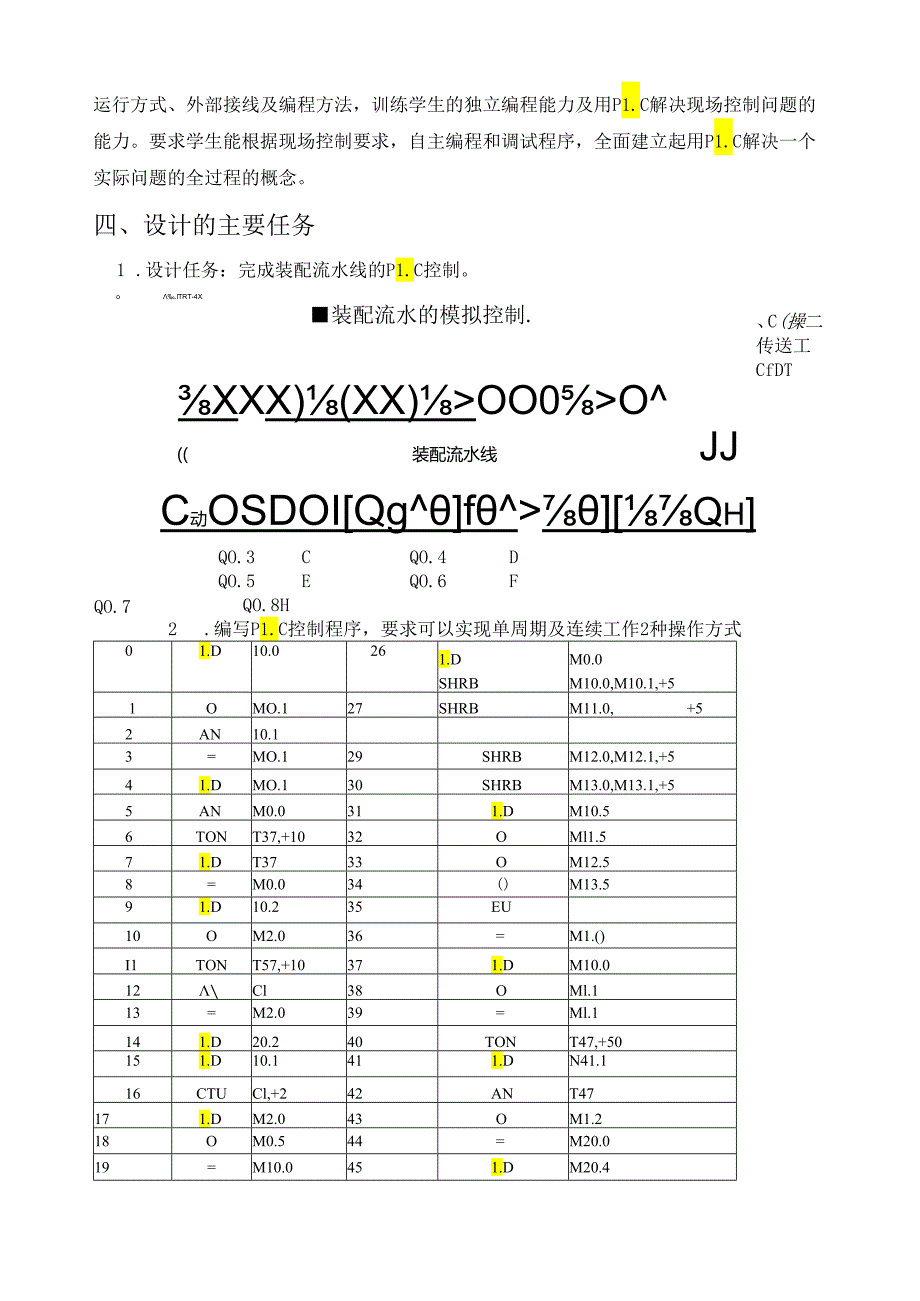 电气控制技术与plc课程设计报告-装配流水线控制的模拟.docx_第3页