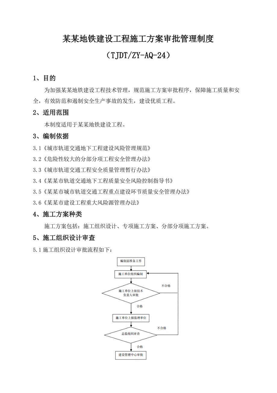 天津地铁建设工程施工方案审批管理制度.doc_第1页