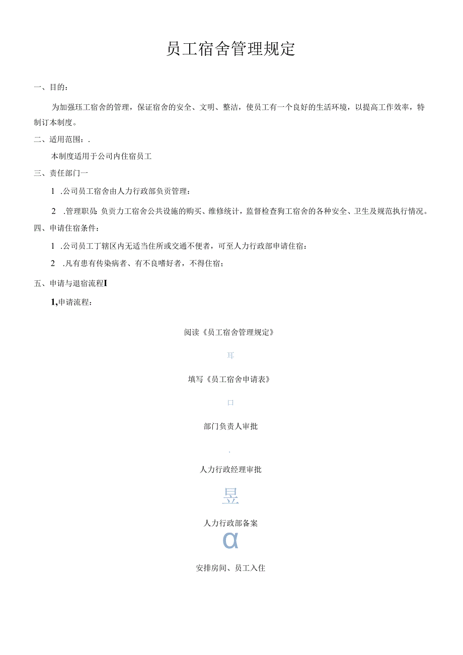 员工宿舍管理制度.docx_第1页