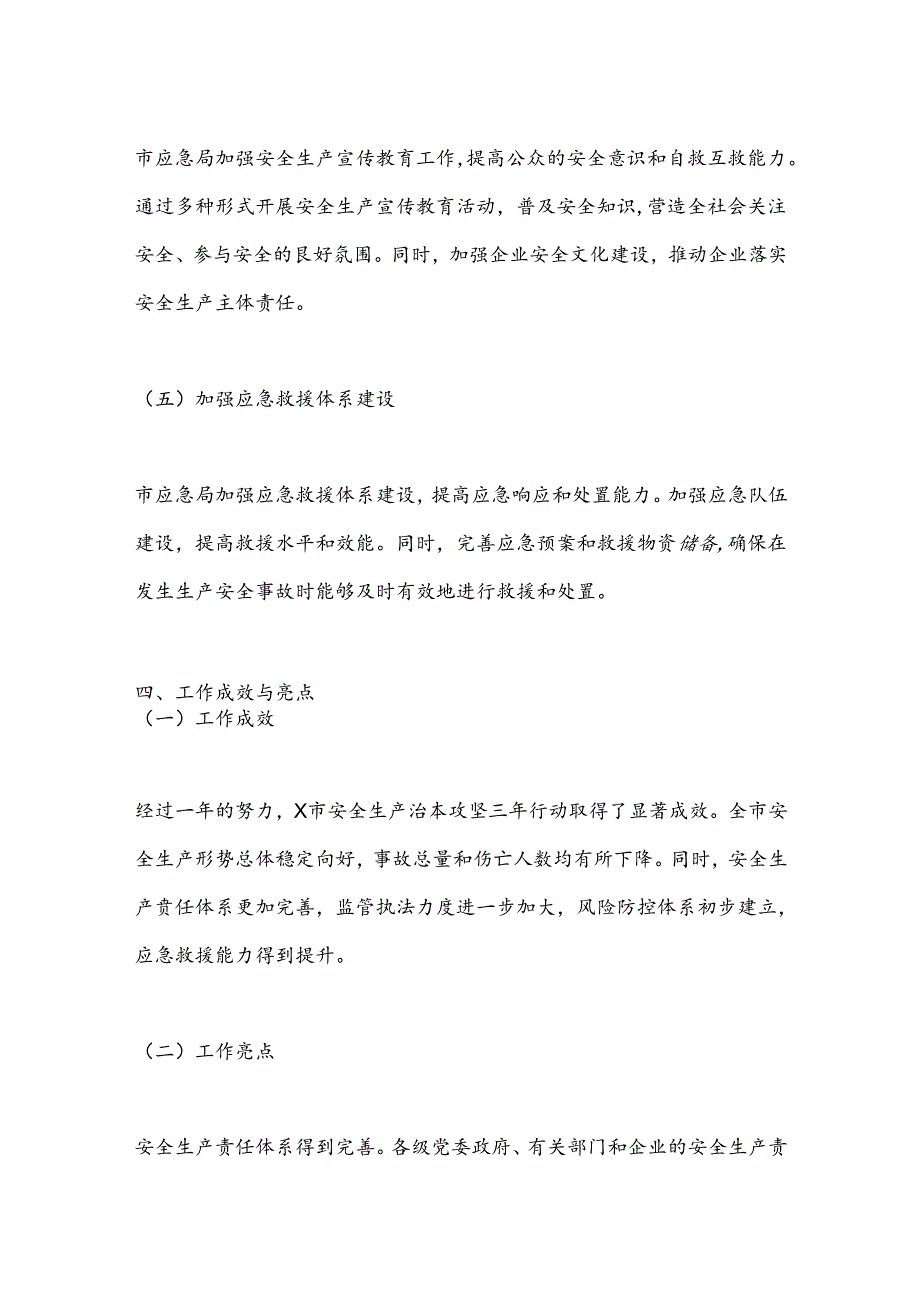 X市应急局2024年安全生产治本攻坚三年行动实施工作总结.docx_第3页