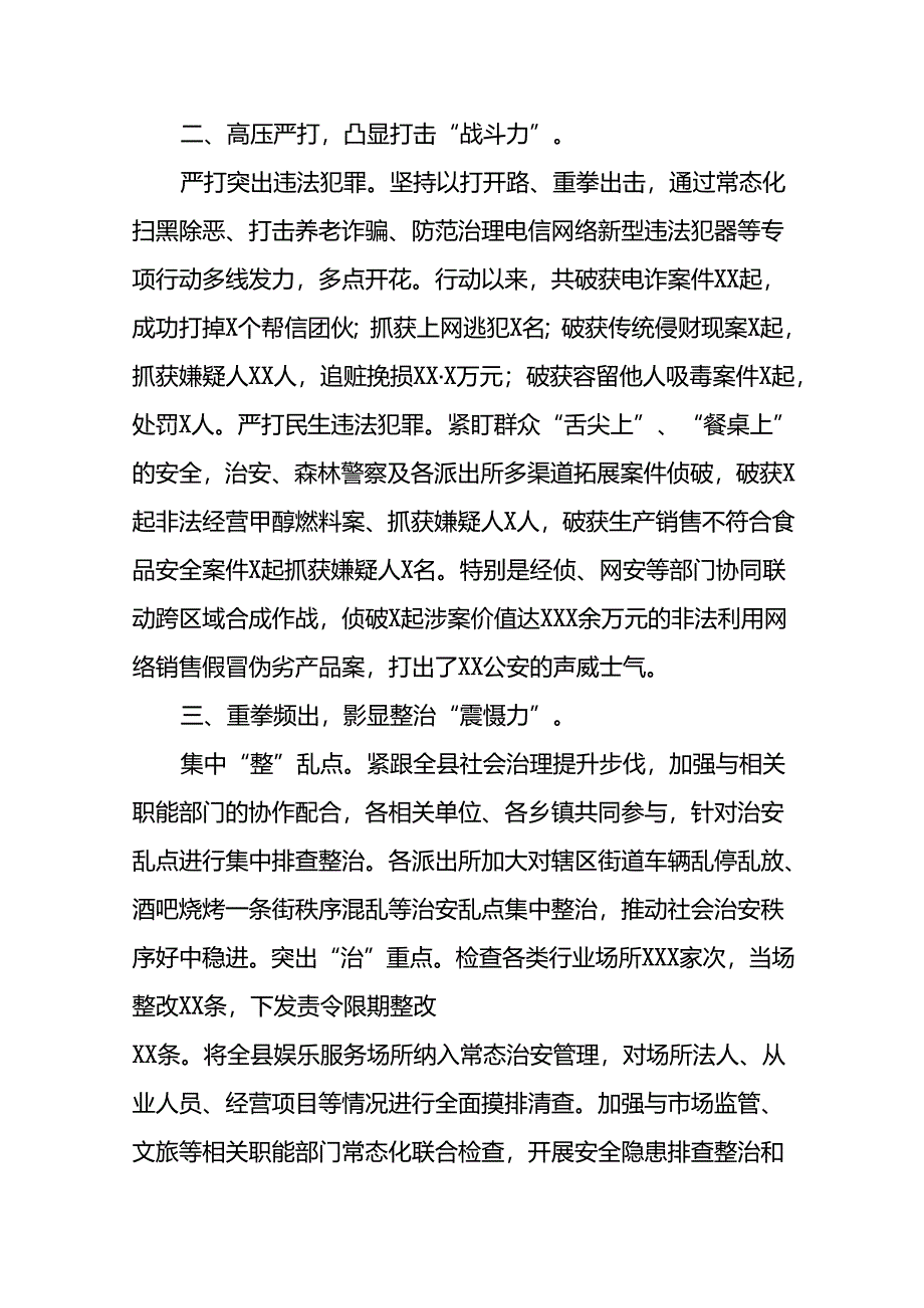 二十八篇2024年公安夏季治安打击整治“百日行动”总结报告.docx_第2页