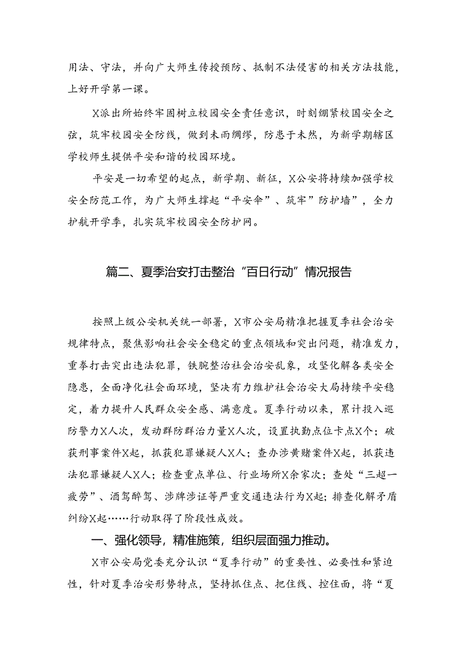 (八篇)夏季治安打击整治“百日行动”情况总结汇报合集.docx_第3页