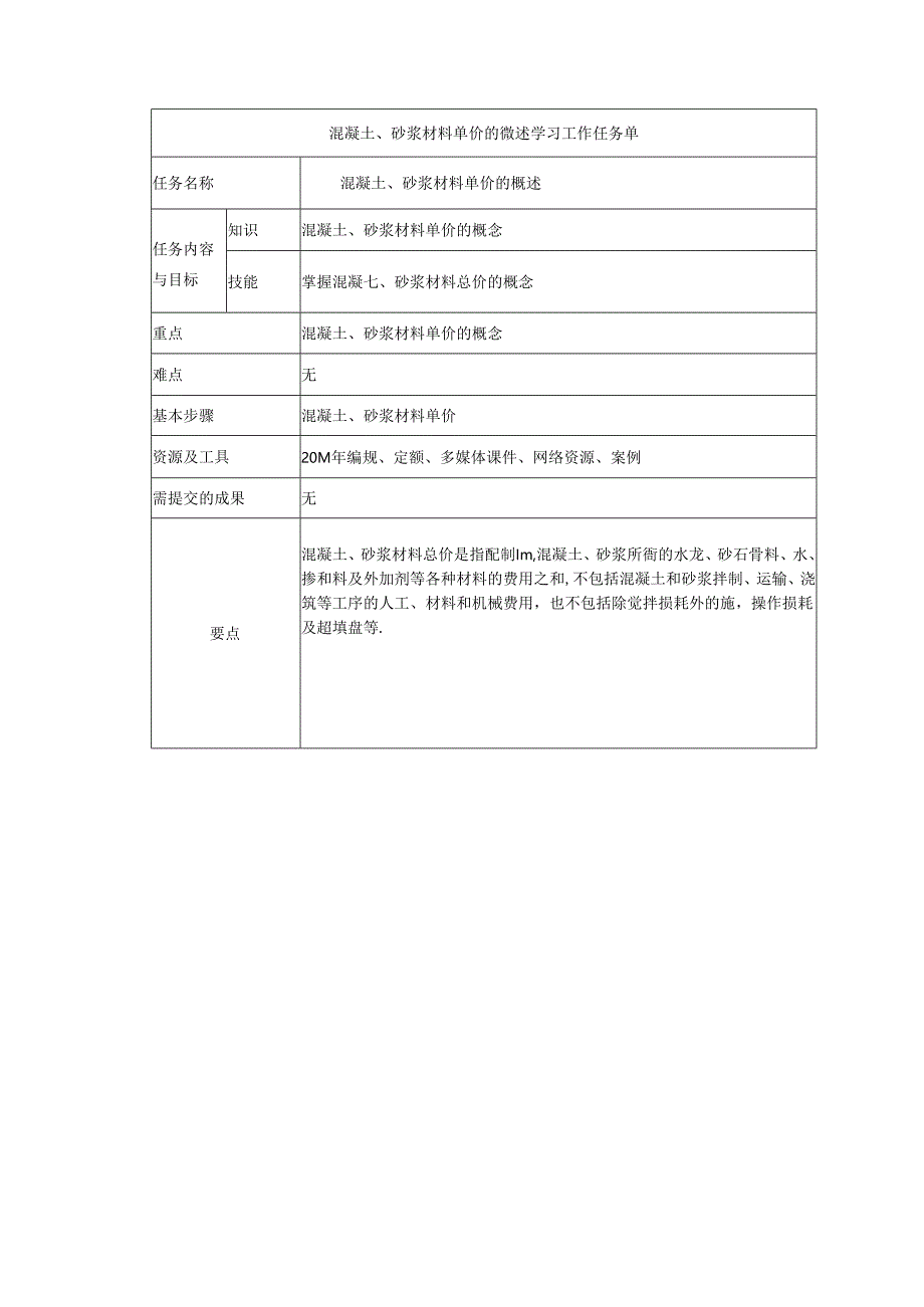 水利工程建筑预算定额教案2-混凝土、砂浆材料单价.docx_第1页