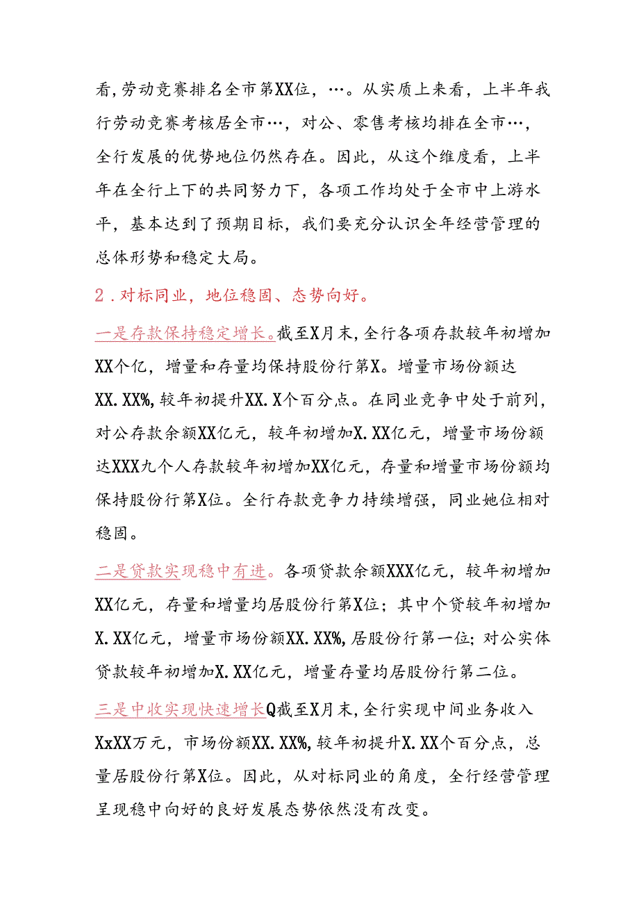 分行年中党建和经营工作会议上的讲话.docx_第2页