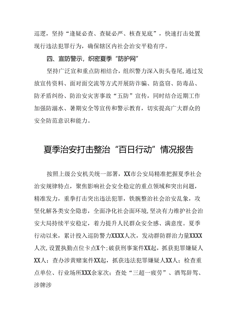 二十三篇2024年夏季治安打击整治行动工作总结.docx_第2页