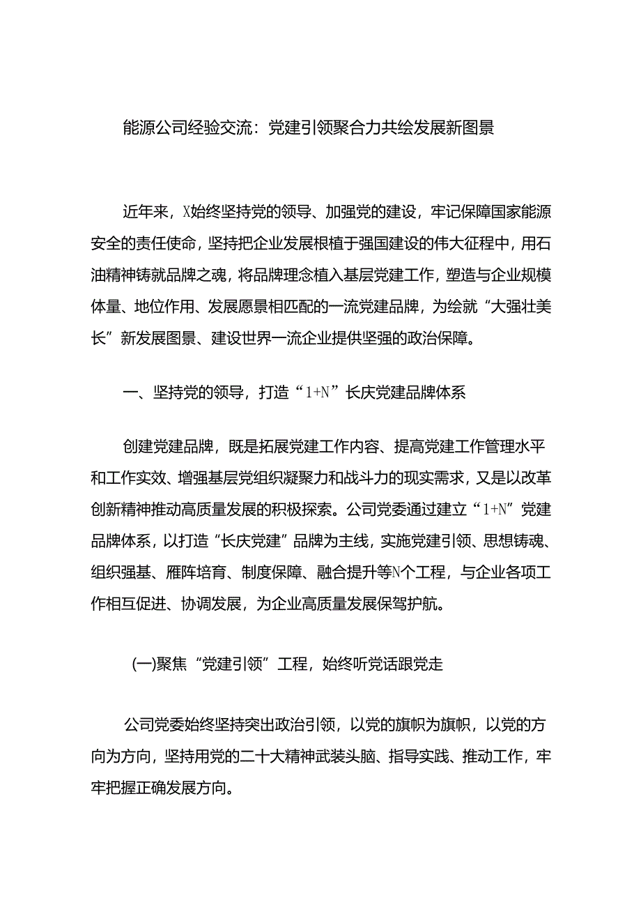 2024-2025公司党委党建工作经验交流总结材料7篇.docx_第2页