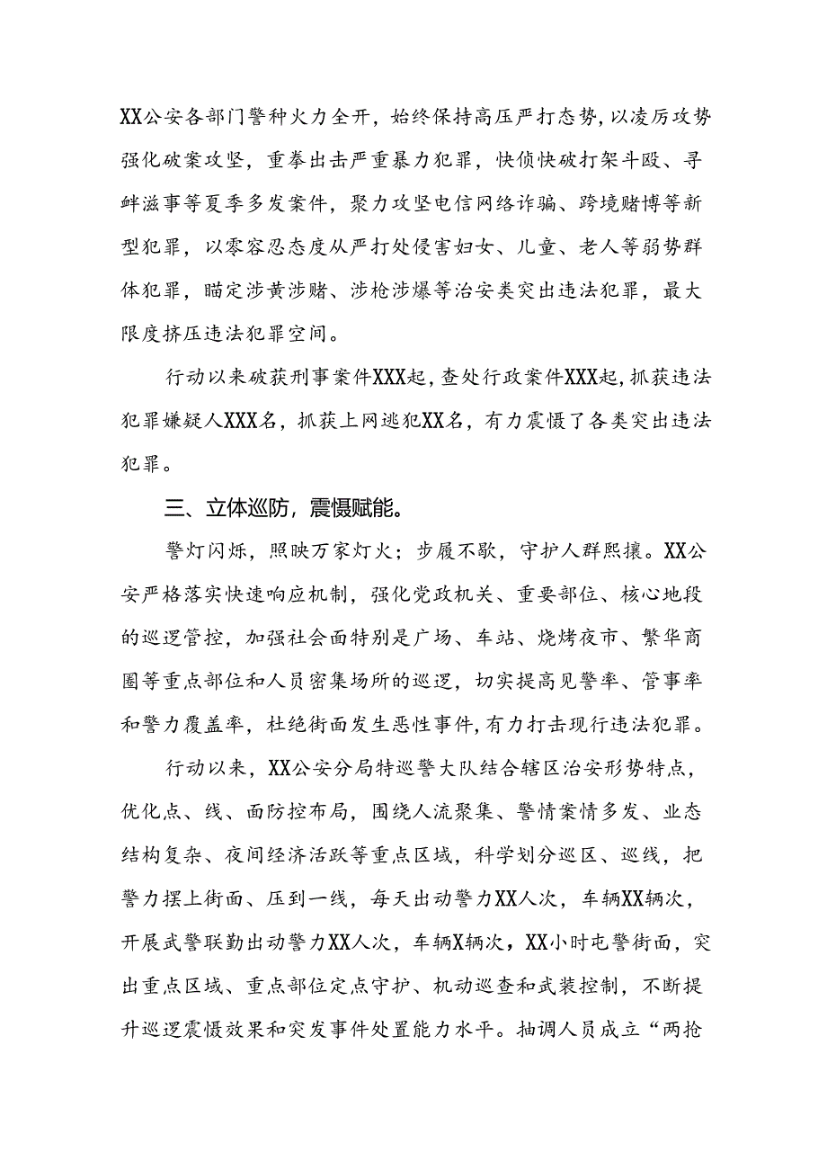 2024年公安夏季治安打击整治行动情况报告精选范文十六篇.docx_第2页