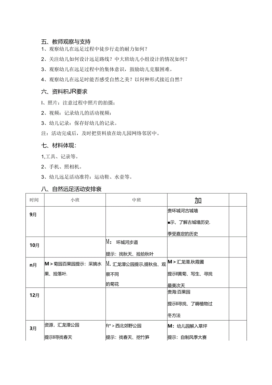 幼儿园自然远足活动操作方案.docx_第2页