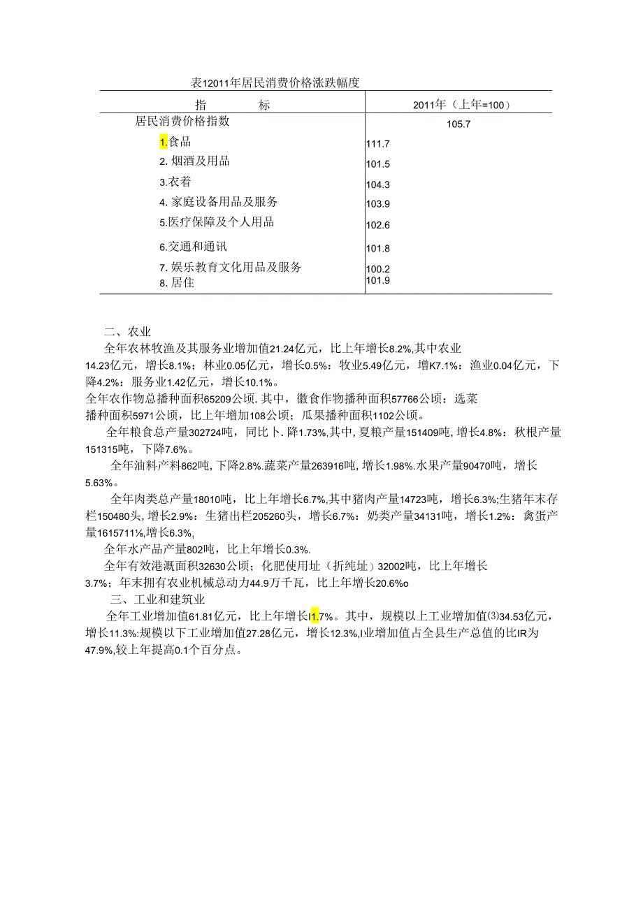 户县2011年国民经济和社会发展统计公报.docx_第3页