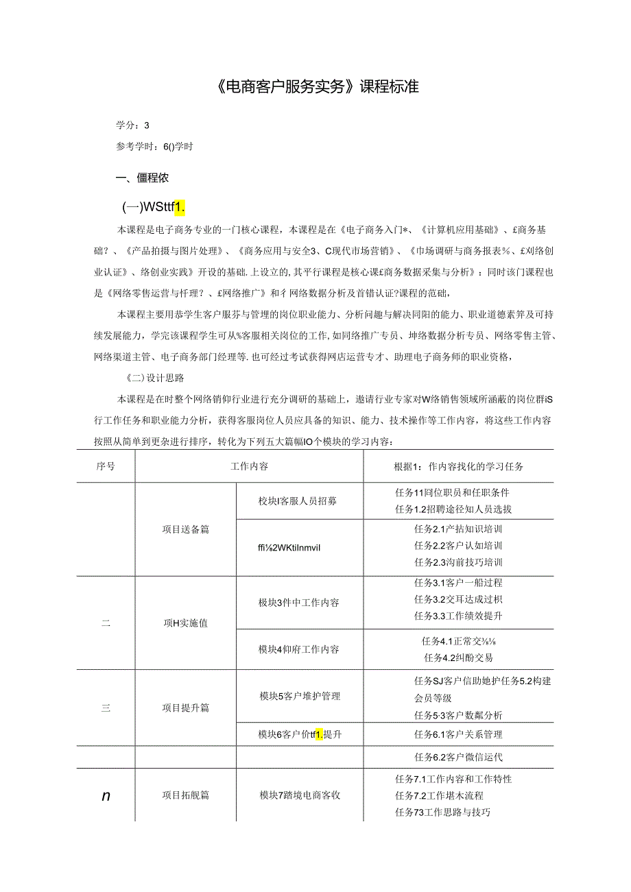 电商客户服务实务课程标准设计方案.docx_第2页