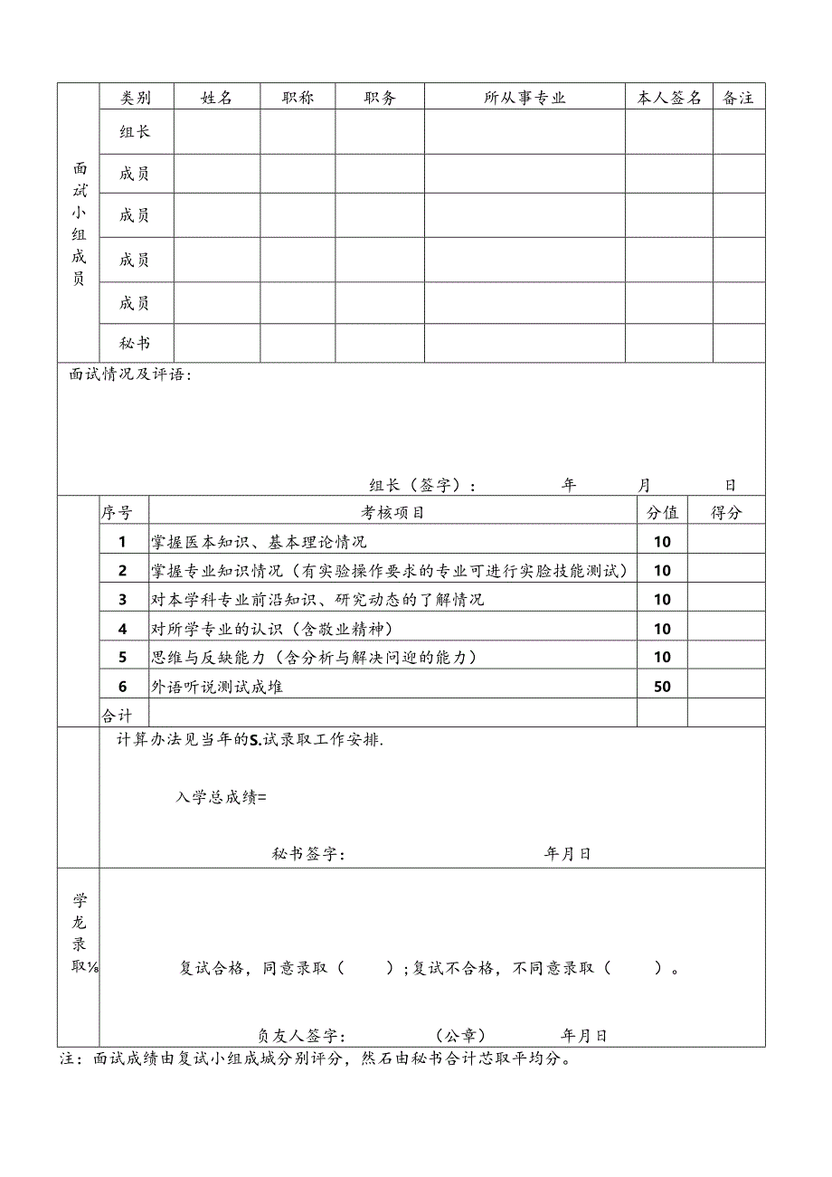 招收硕士研究生复试登记表.docx_第2页