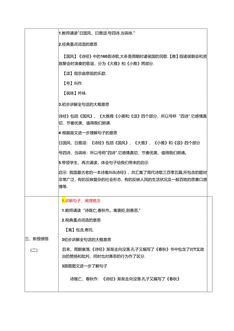 新版国学三字经26..曰国风曰雅颂 教学设计.docx_第2页