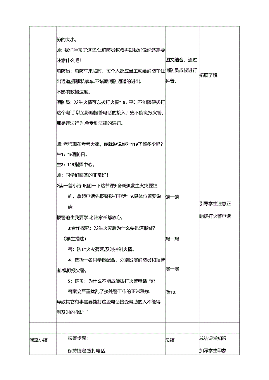 小学消防安全教育读本第4课火警电话119教案.docx_第2页