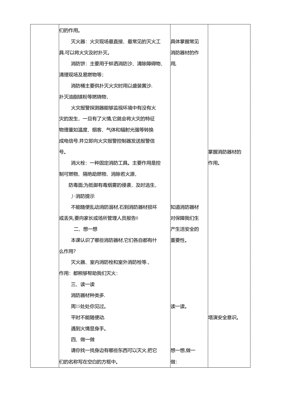 小学消防安全教育读本第10课《消防器材真厉害》教学设计.docx_第2页