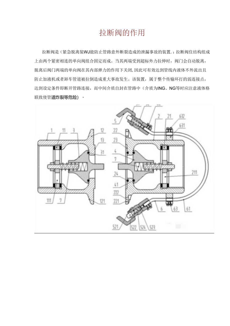 拉断阀作用和操作注意事项.docx_第1页