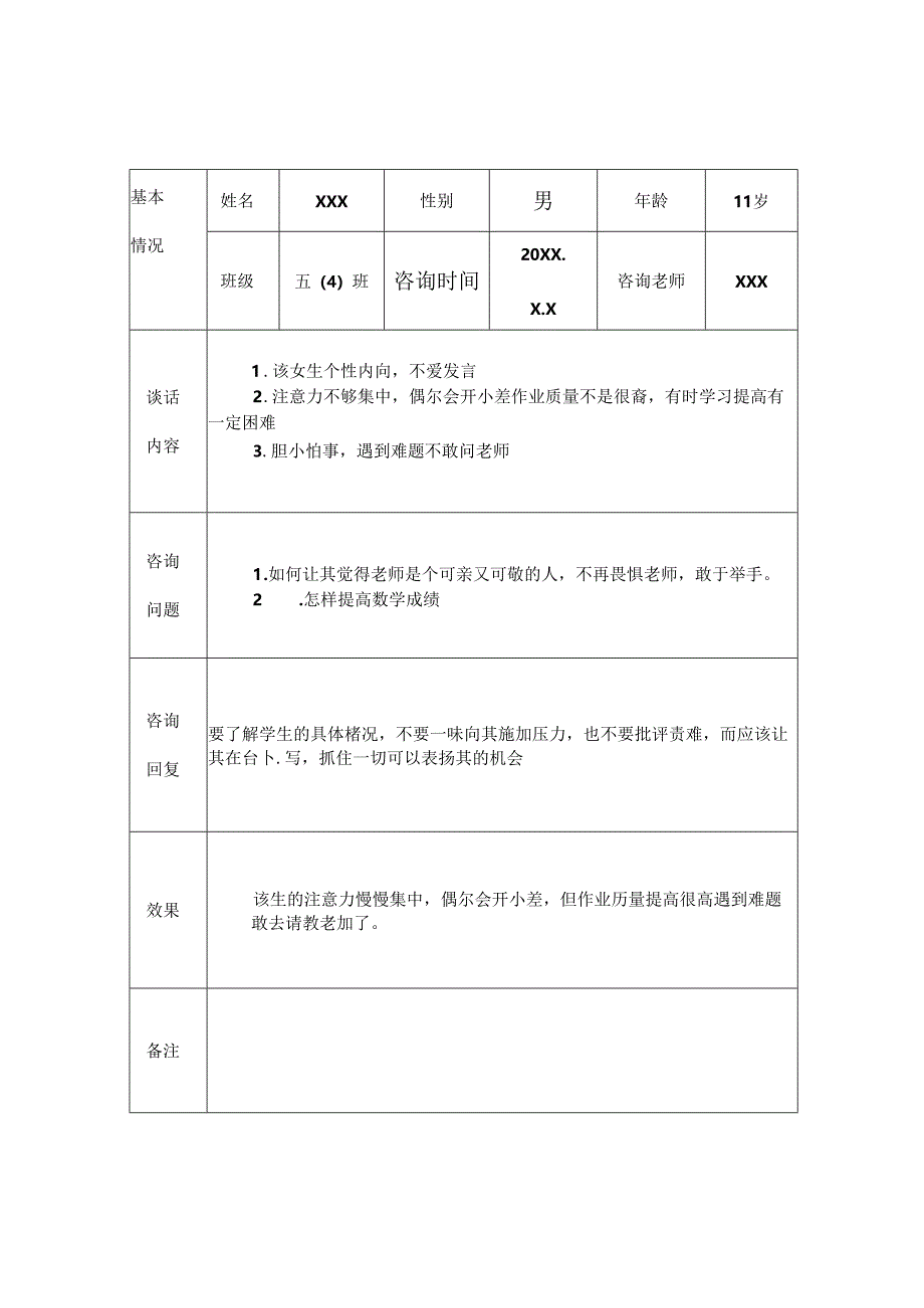 小学生心理健康咨询个案辅导记录.docx_第2页