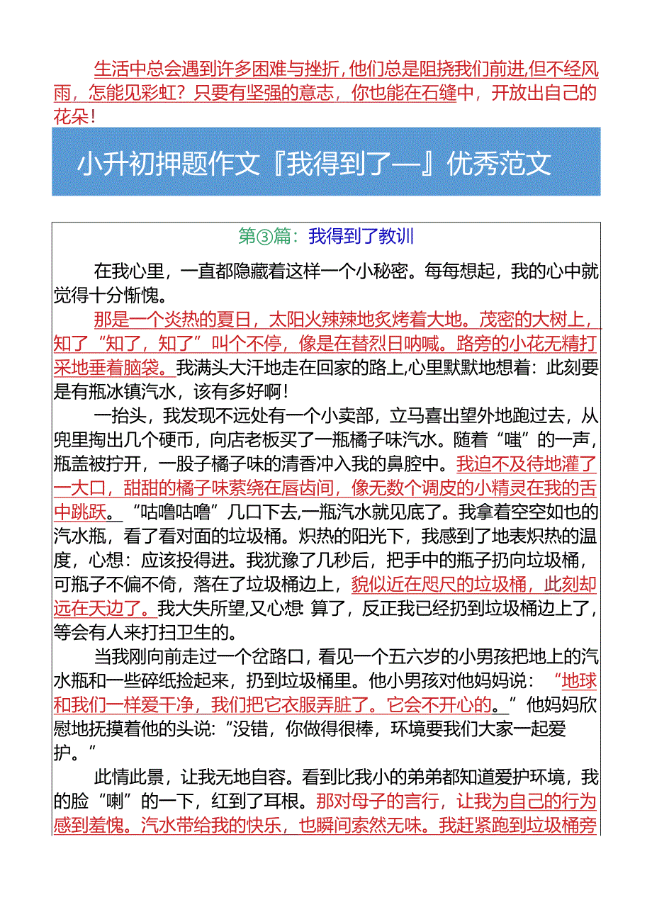 小升初押题作文我得到了___优秀范文.docx_第3页