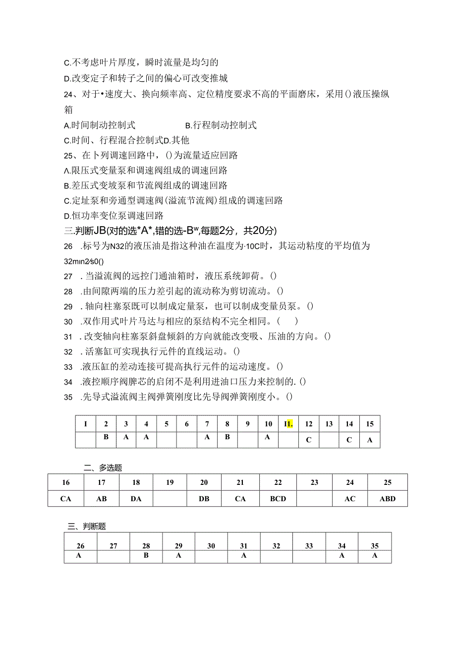 液压与气压传动试卷A卷+答案.docx_第1页