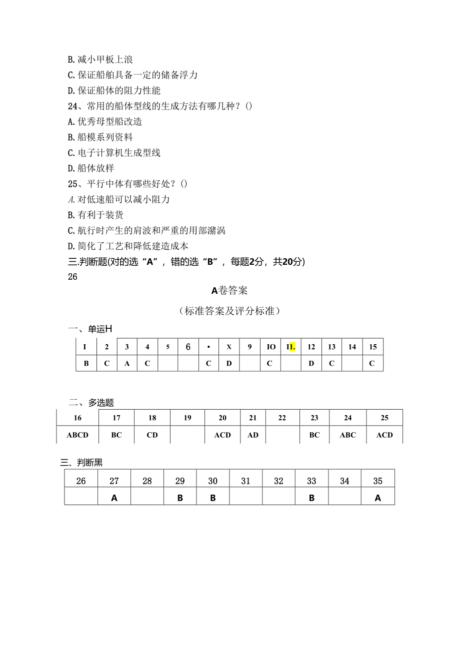 船舶原理试卷A卷+答案.docx_第3页