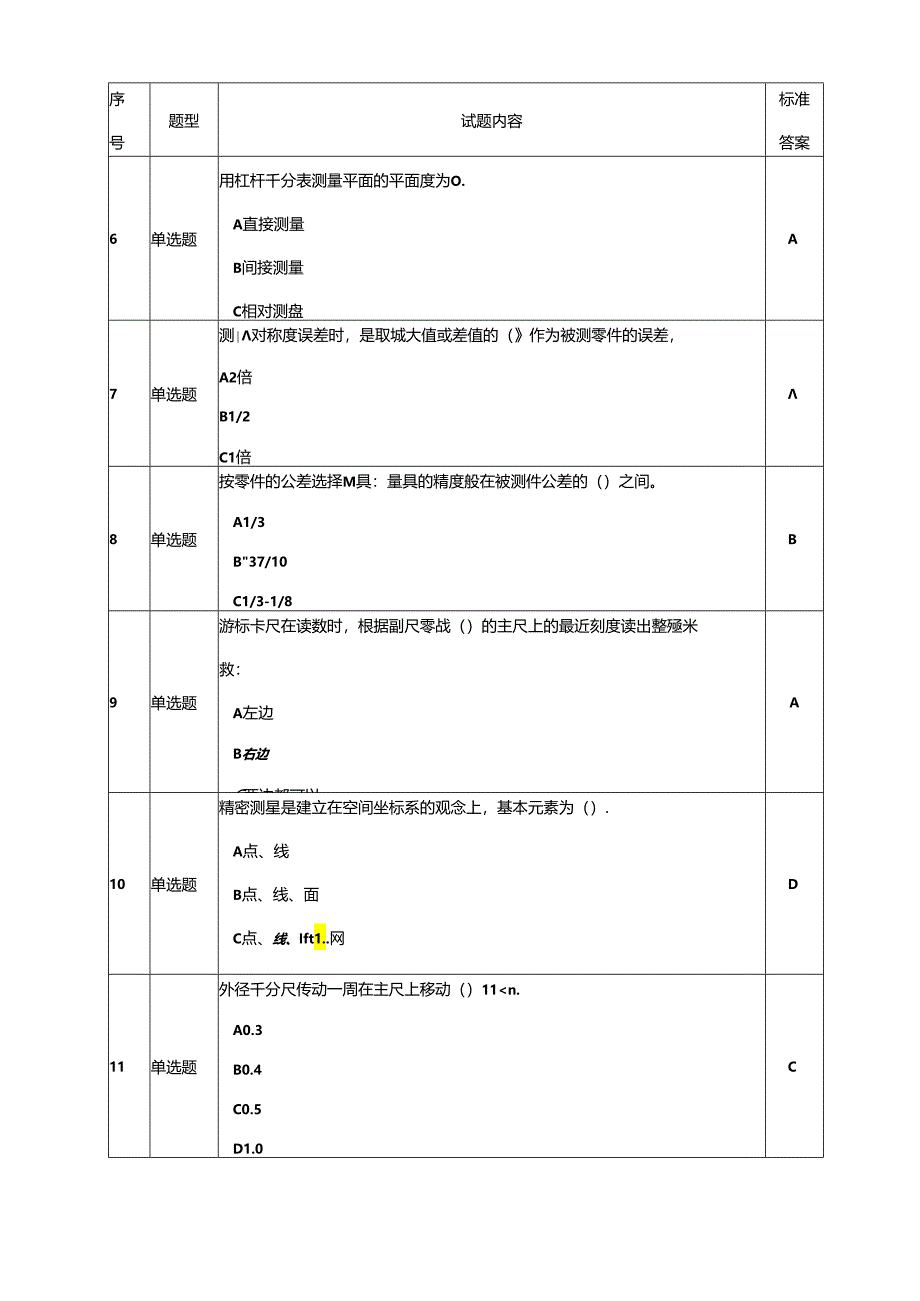 职工技能大赛—计量工（长度）比赛理论题库(附参考答案）.docx_第2页