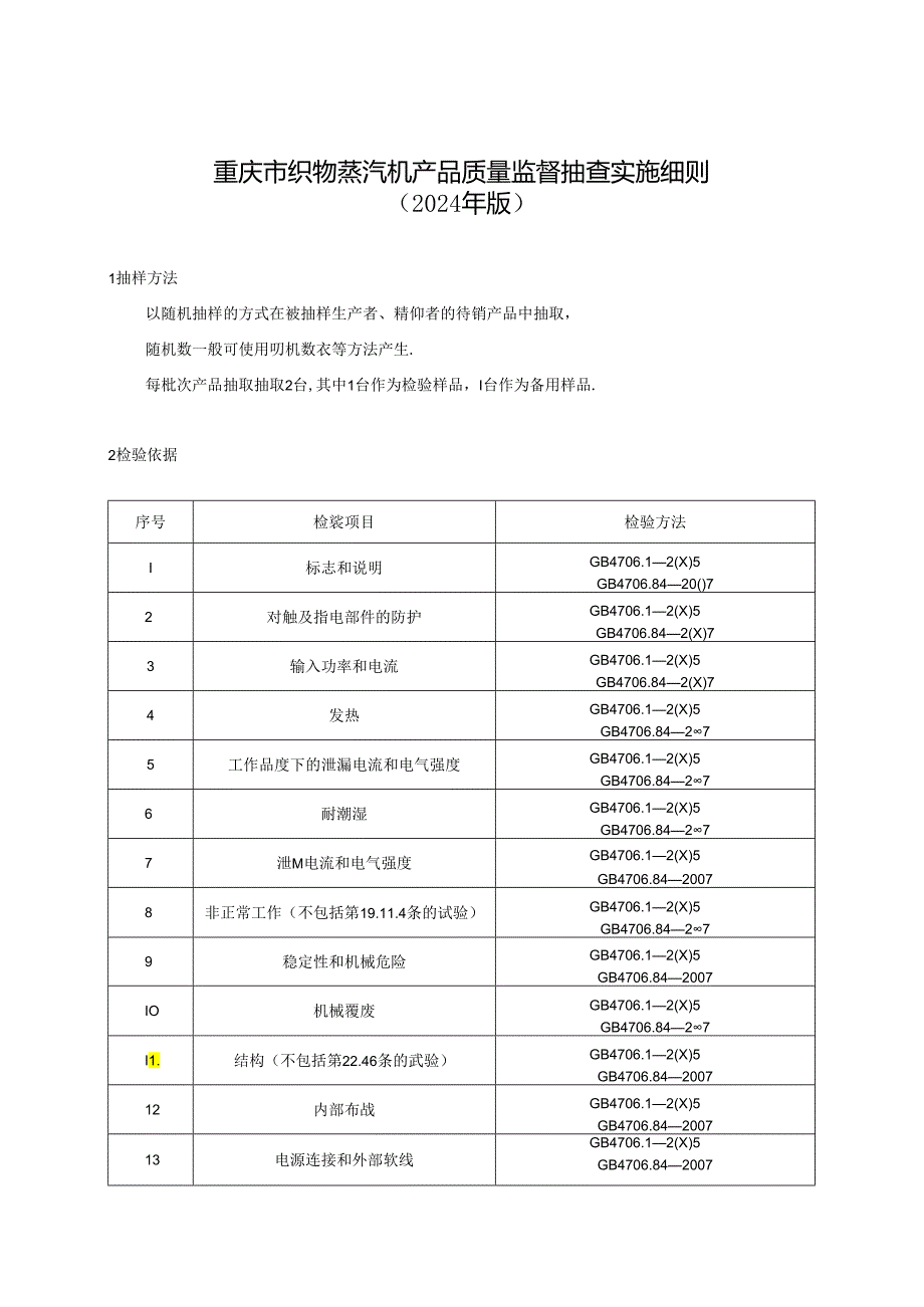 重庆市织物蒸汽机产品质量监督抽查实施细则（2024年版）.docx_第1页