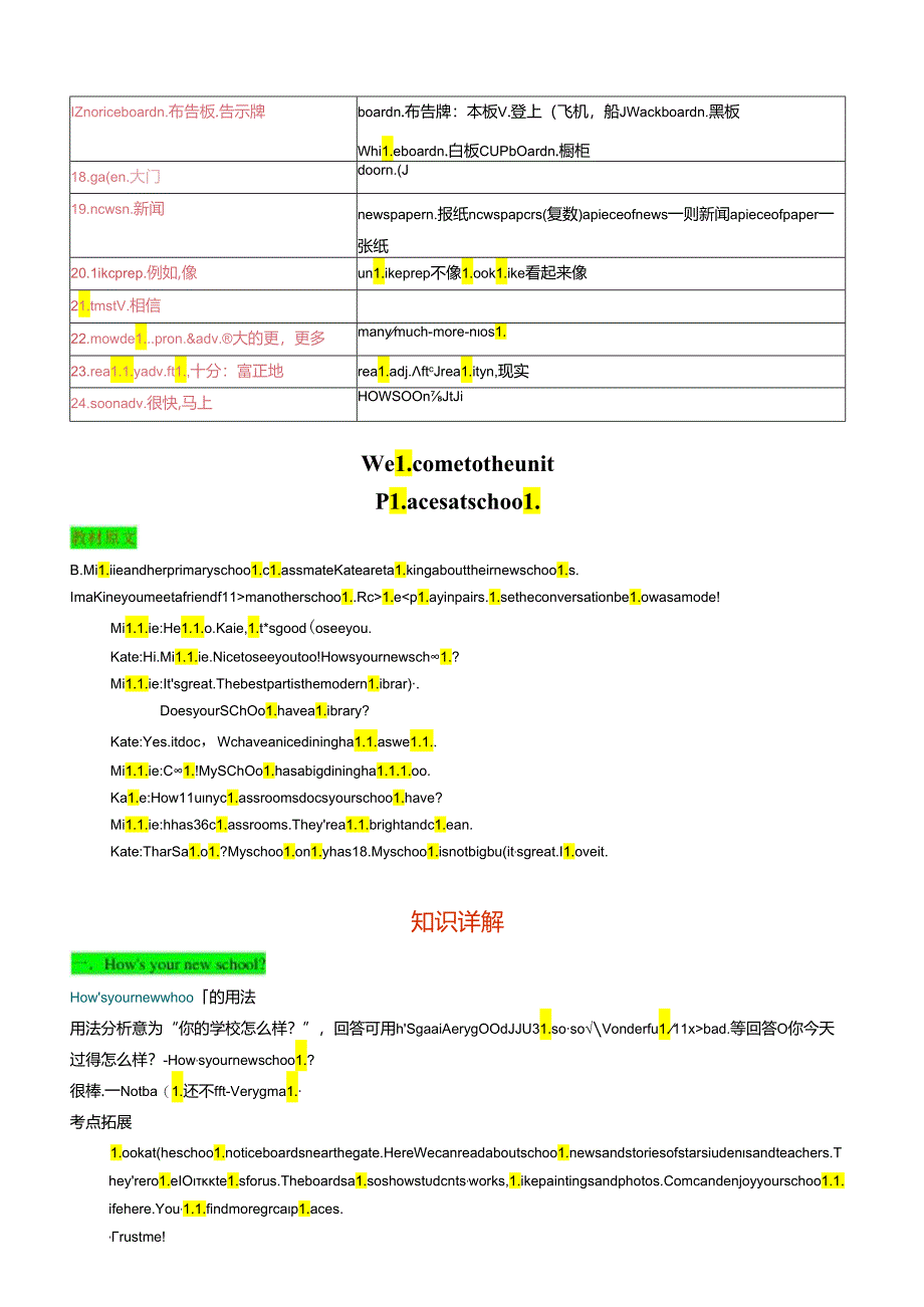 衔接点5 新牛津译林版七年级上册Unit3 Welcome to our school!（Welcome to the unit-Reading)破擦音舌边音鼻音.docx_第2页