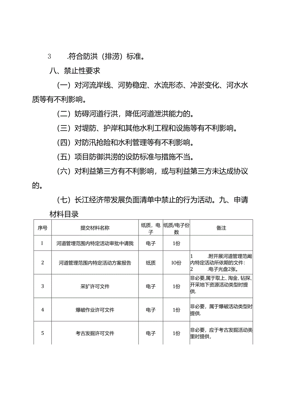 重庆水行政主管部门-河道管理范围内特定活动审批办事指南2024版.docx_第3页