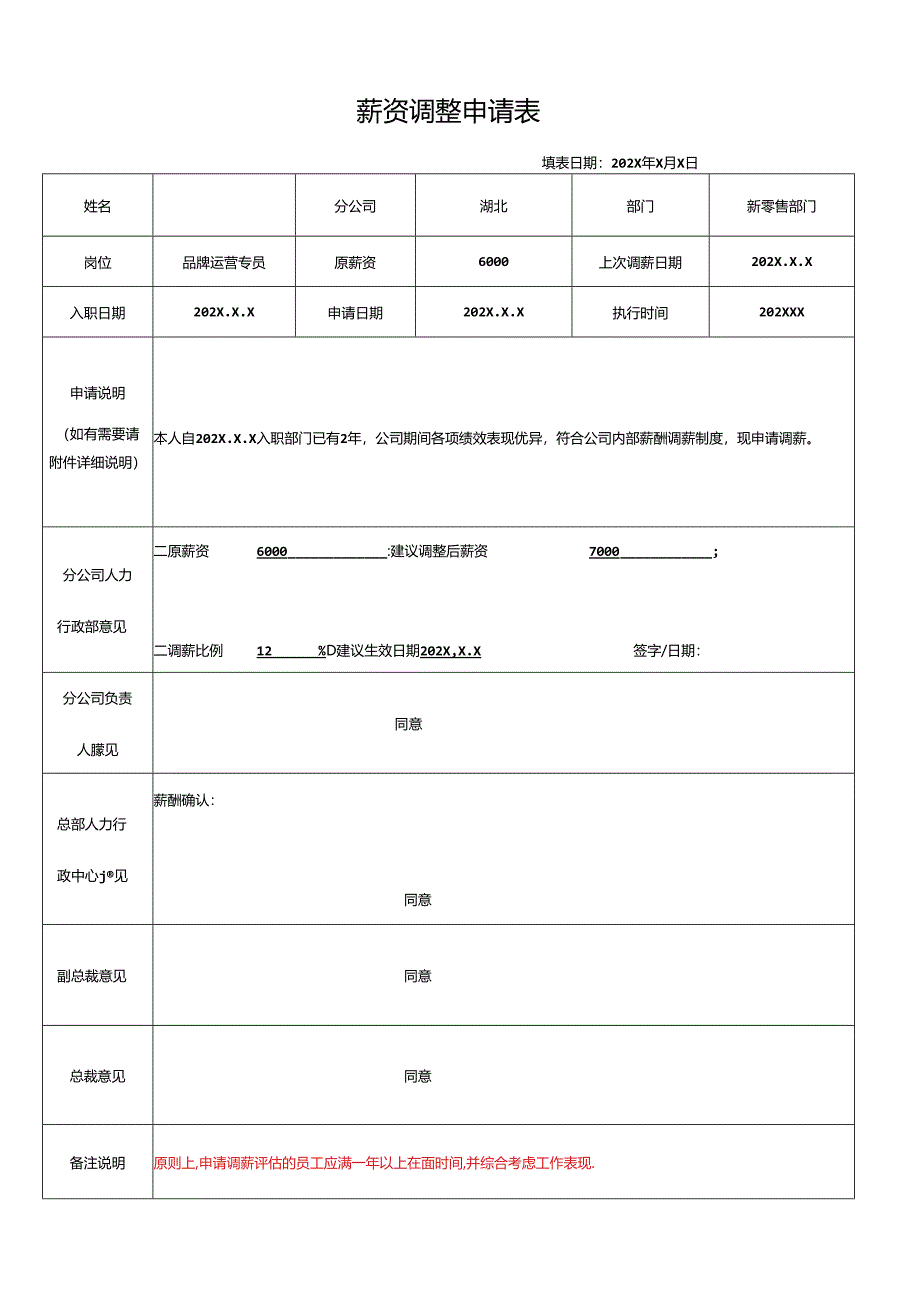 薪资调整申请表.docx_第1页