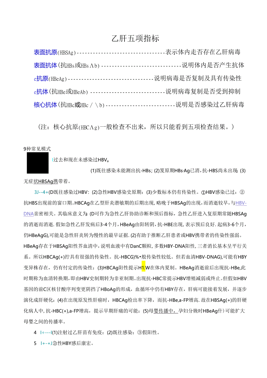 乙肝五项详细对照表及肝功能检查指标(一目了然版).docx_第1页