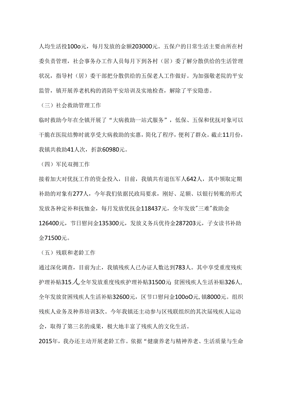 乡镇社会事务办工作总结暨工作计划.docx_第2页