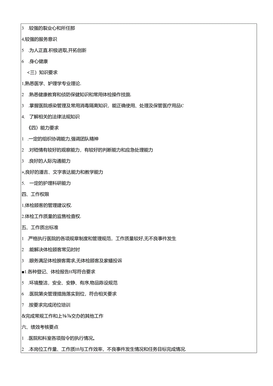 体检办护士岗位说明书.docx_第2页