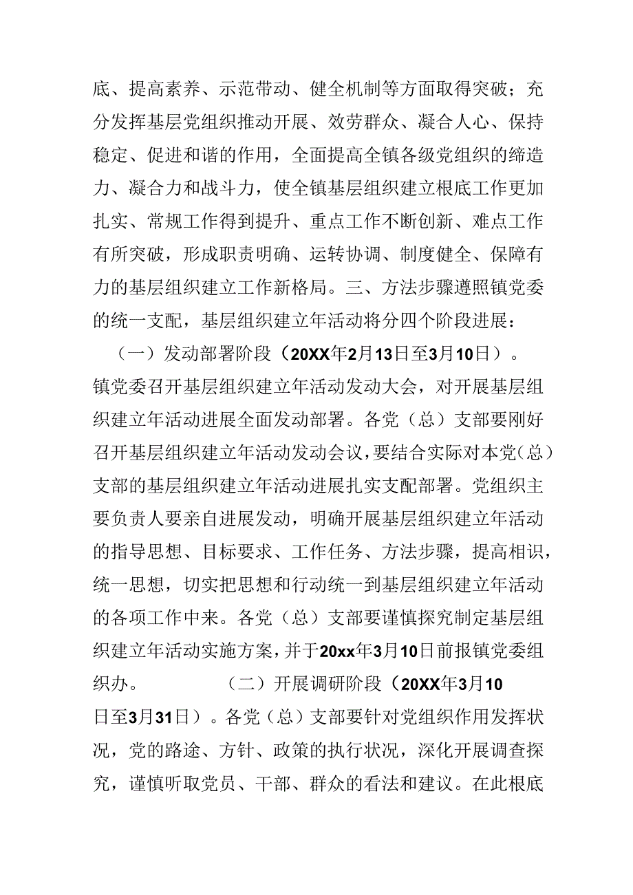 乡镇开展基层组织建设年活动实施方案.docx_第2页