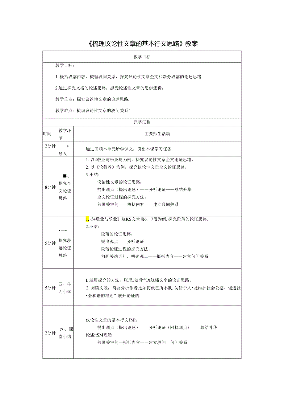 《梳理议论性文章的基本行文思路》教案.docx_第1页