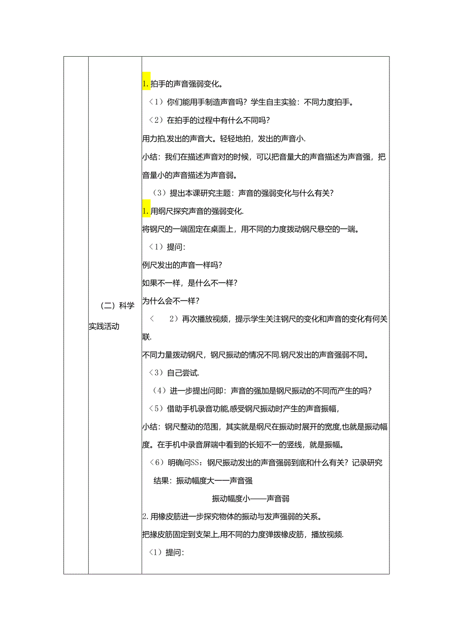 人教鄂教版四年级上册科学声音的变化（第一课时）教学设计.docx_第2页