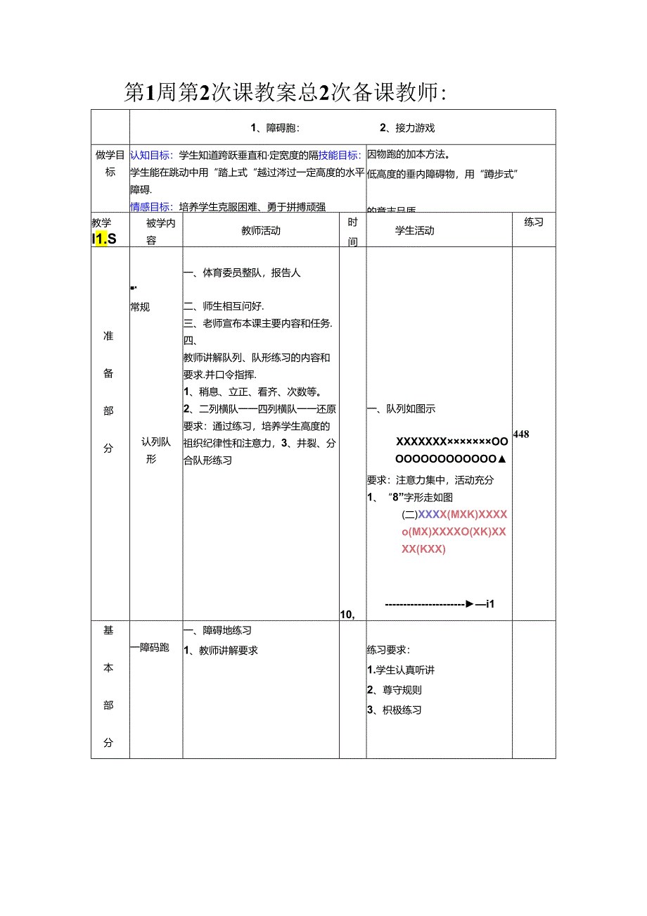 人教版八年级体育教案全集.docx_第2页